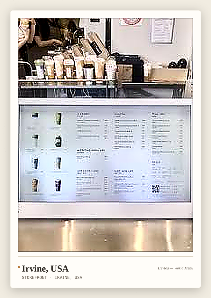 Heytea menu irvine
