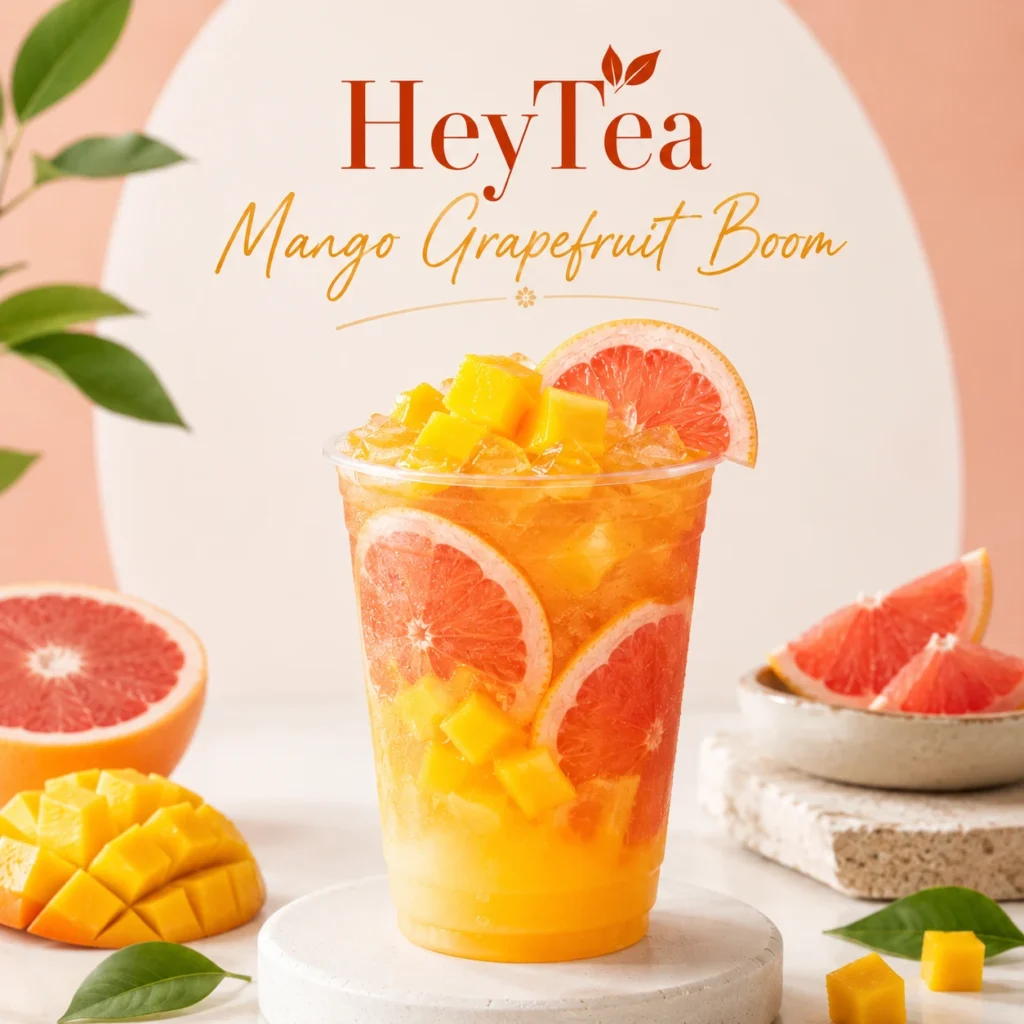 HeyTea Mango Grapefruit Boom